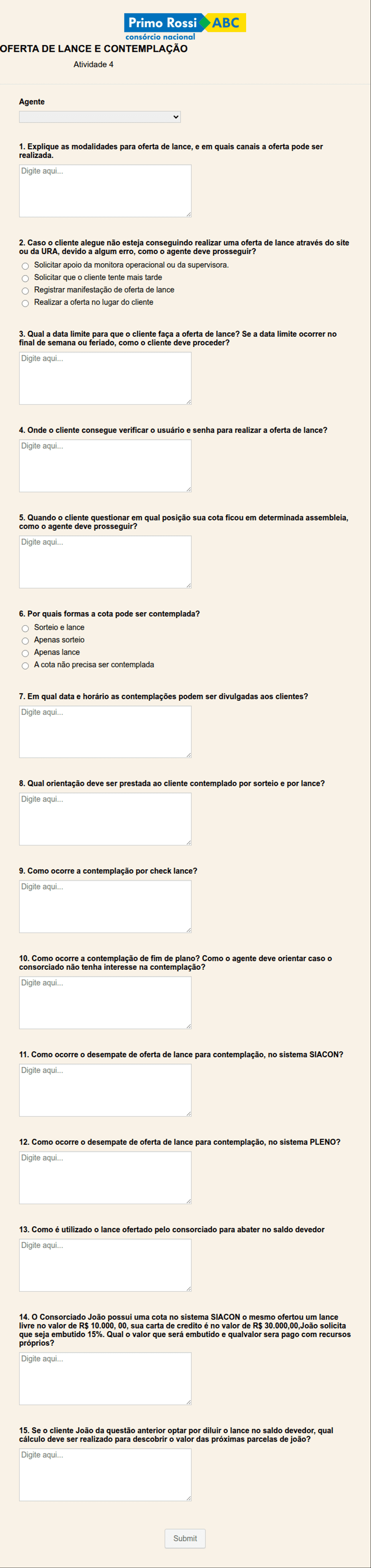 Questionário perguntas abertas Modelo de Formulário | Jotform