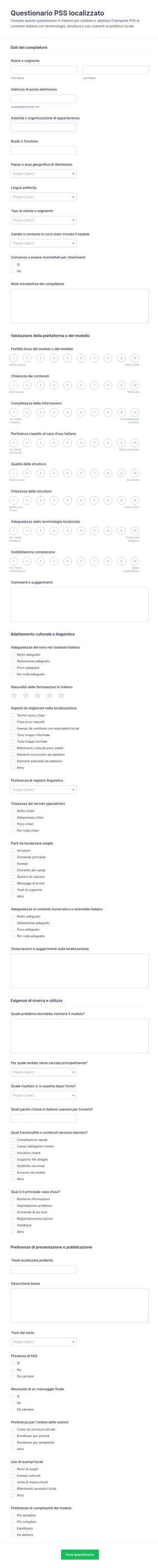 Questionario PSS