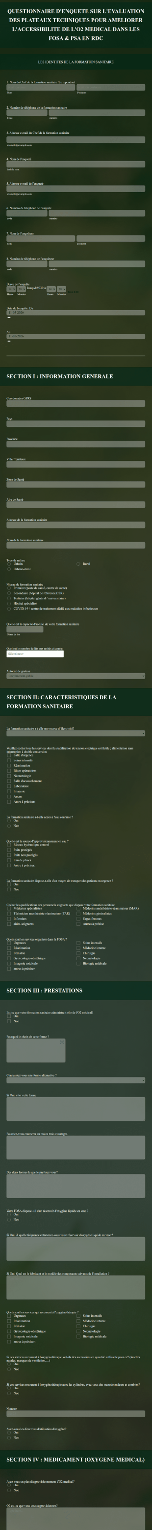 Questionnaire D'enquete