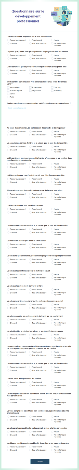Questionnaire Développement Professionnel