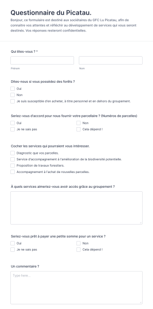 Questionnaire Du Picatau Conjoints