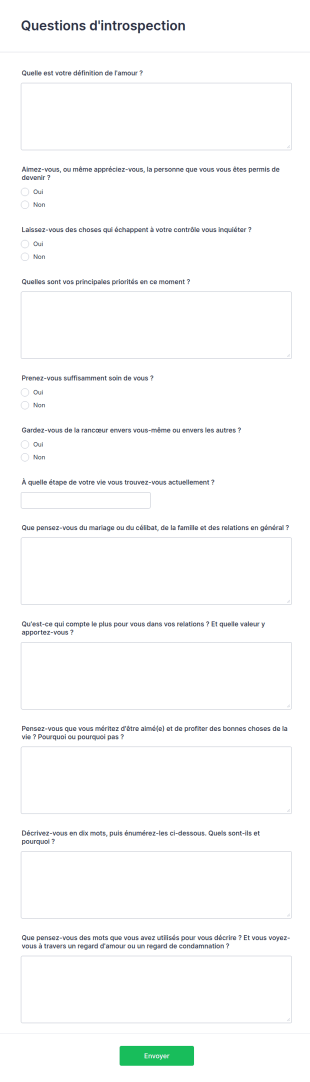 Questions D'introspection