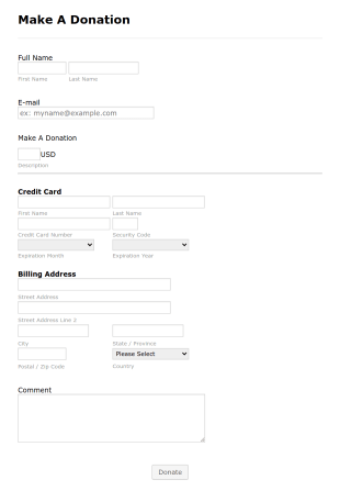 Donation Form Template