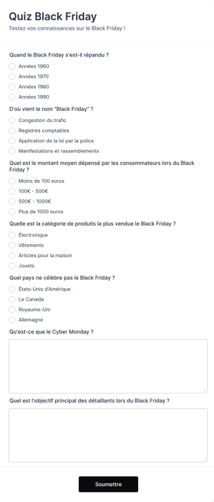 Quiz Black Friday