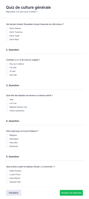 Quiz De Culture Générale