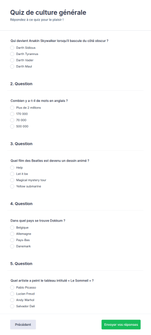Quiz De Culture Générale