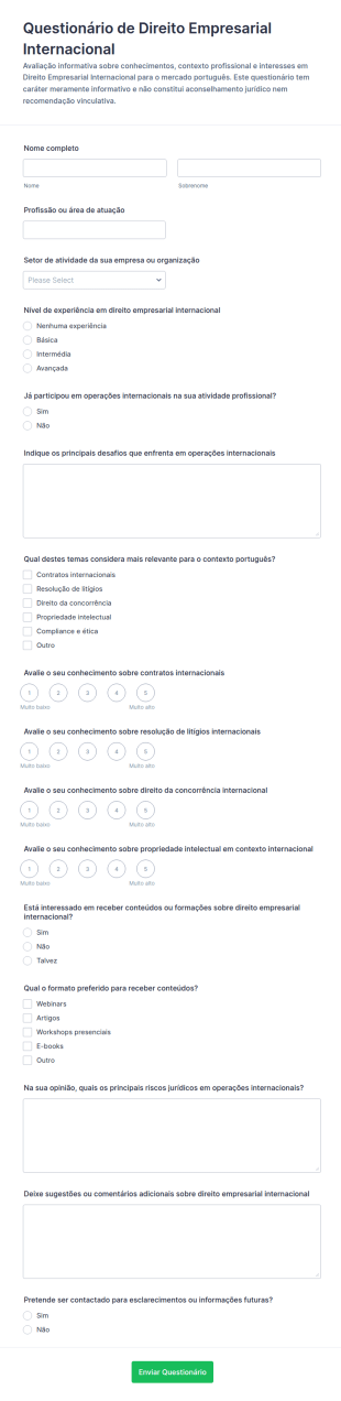 Quiz De Direito Empresarial Internacional
