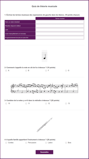 Quiz De Théorie Musicale