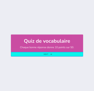 Quiz De Vocabulaire Form Template