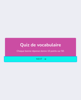 Quiz De Vocabulaire