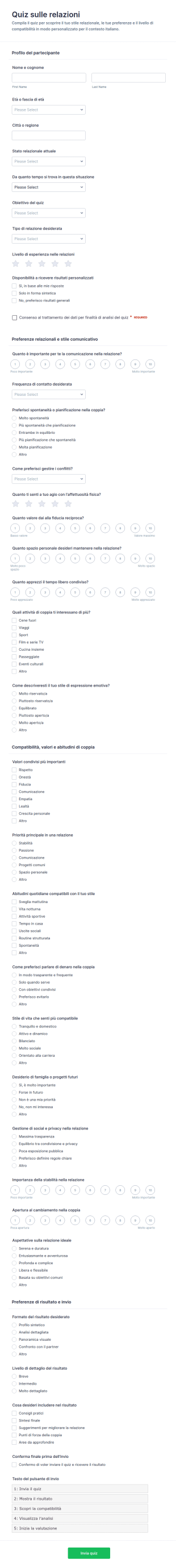 Quiz Di Compatibilità