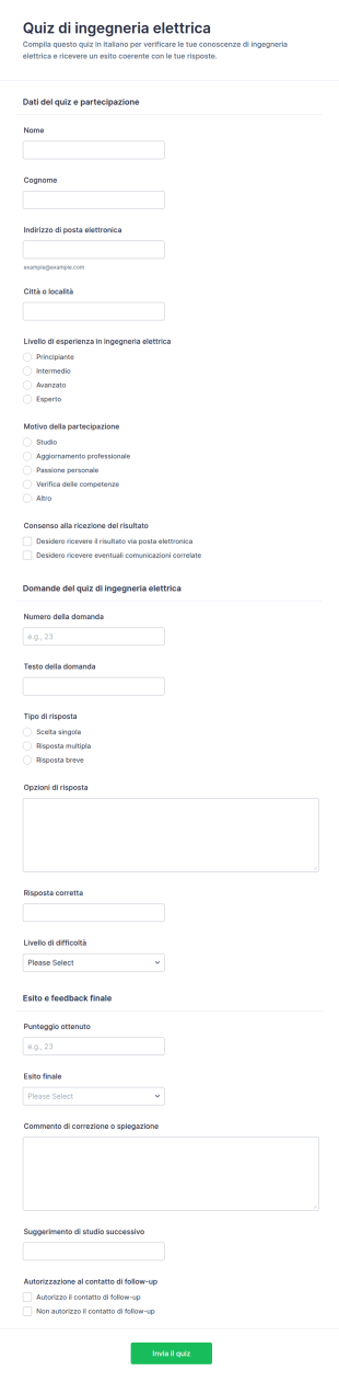 Quiz Di Ingegneria Elettrica