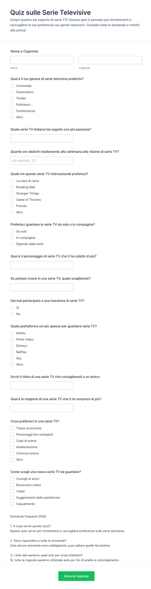 Quiz Di Trivia Sui Programmi TV