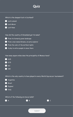 Online Quiz Form Template | Jotform