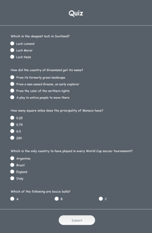 Quiz Form Template