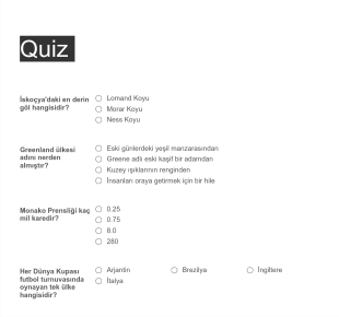 Quiz Kopyasi Form Template