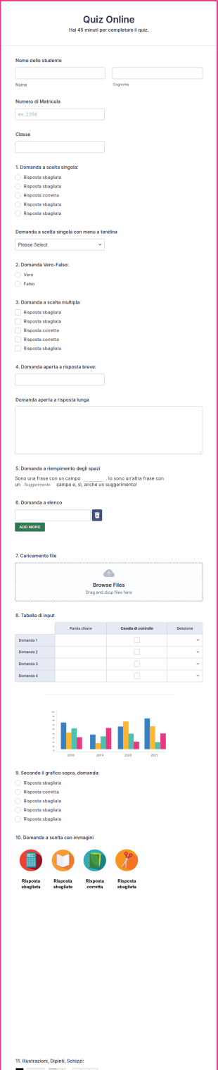 Quiz Online Personalizzabile