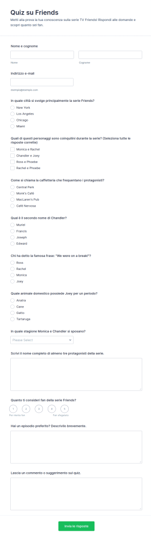 Quiz Su Friends