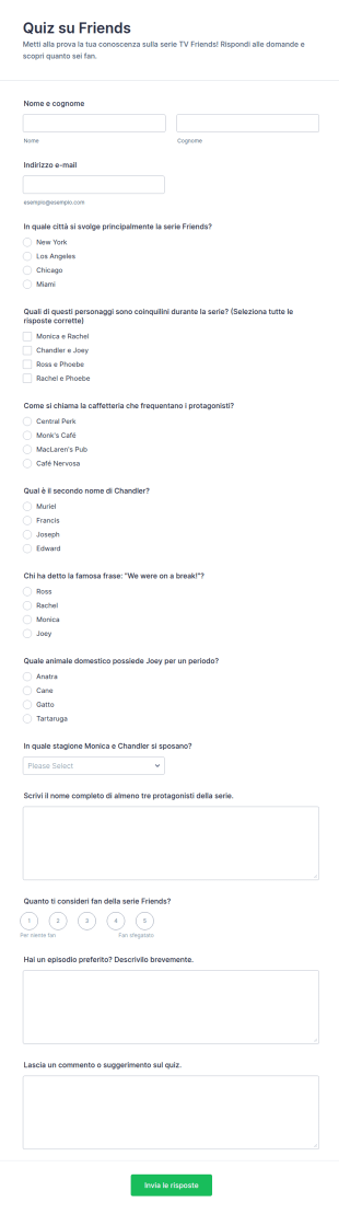 Quiz Su Friends