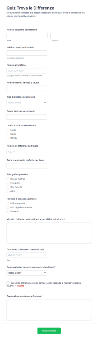 Quiz Trova Le Differenze