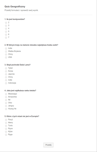 Quiz Z Licznikiem Poprawnych Odpowiedzi