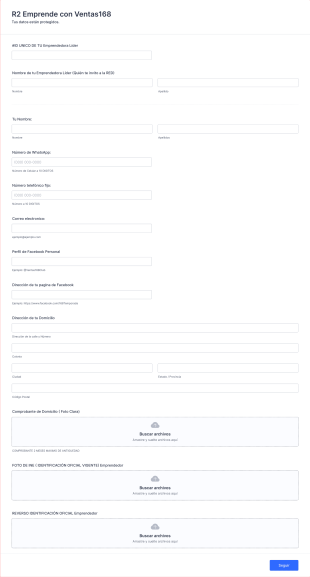 R2 Emprende Con Ventas168 Toluca Form Template
