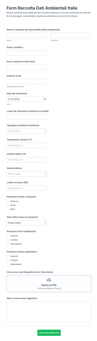 Raccolta Dati Ambientali Survey