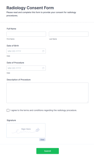 Radiology Consent Form Template