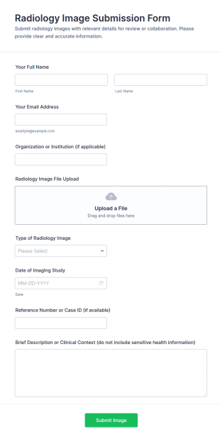 Radiology Image Submission Form Template