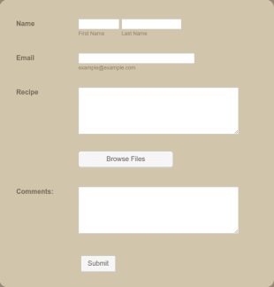 R&D Cooking Corner Form Template