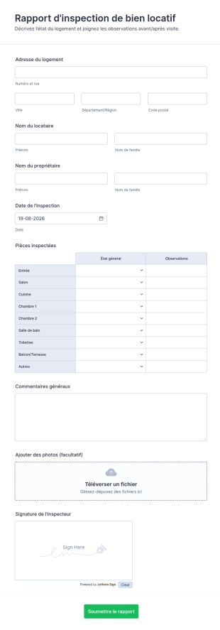 Rapport D'inspection Locative