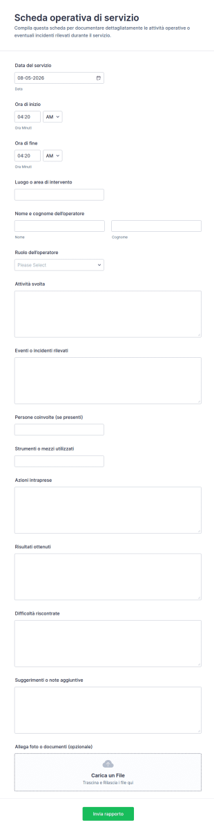 Rapporto Di Attività Quotidiana