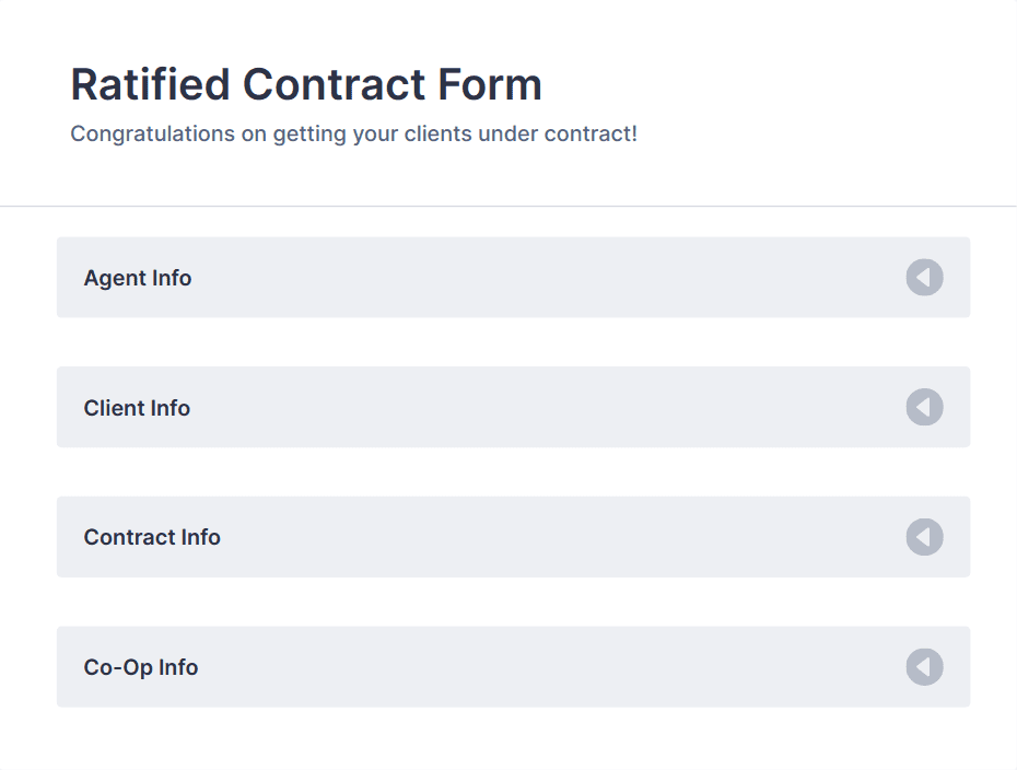 Ratified Contract Form Template | Jotform