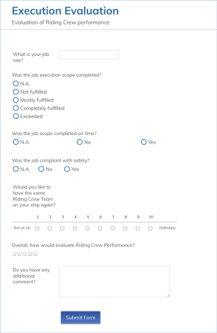 RC Perfomance Evaluation Form Template