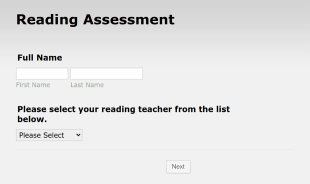 Reading Assessment Form Template