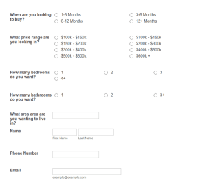 Real Estate Buyer Qualification Form Template