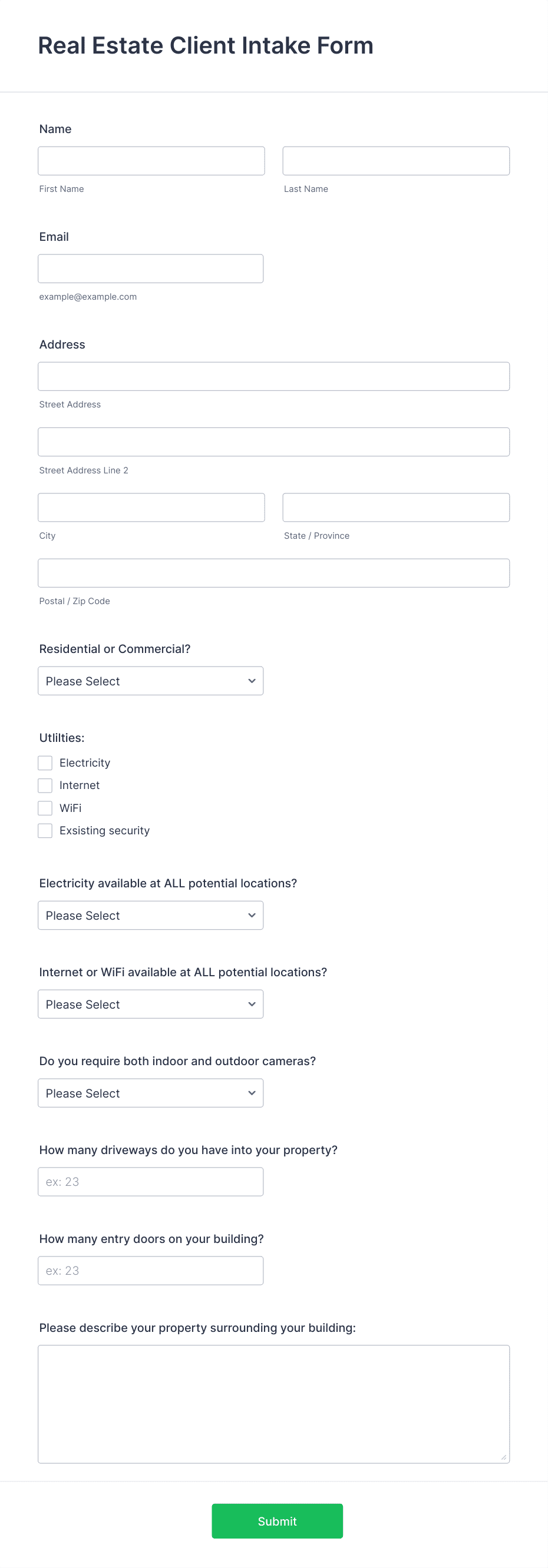 real-estate-client-intake-form-template-jotform for Free Printable Real Estate Forms Real Estate Client Intake Form Template | Jotform for Free Printable Real Estate Forms