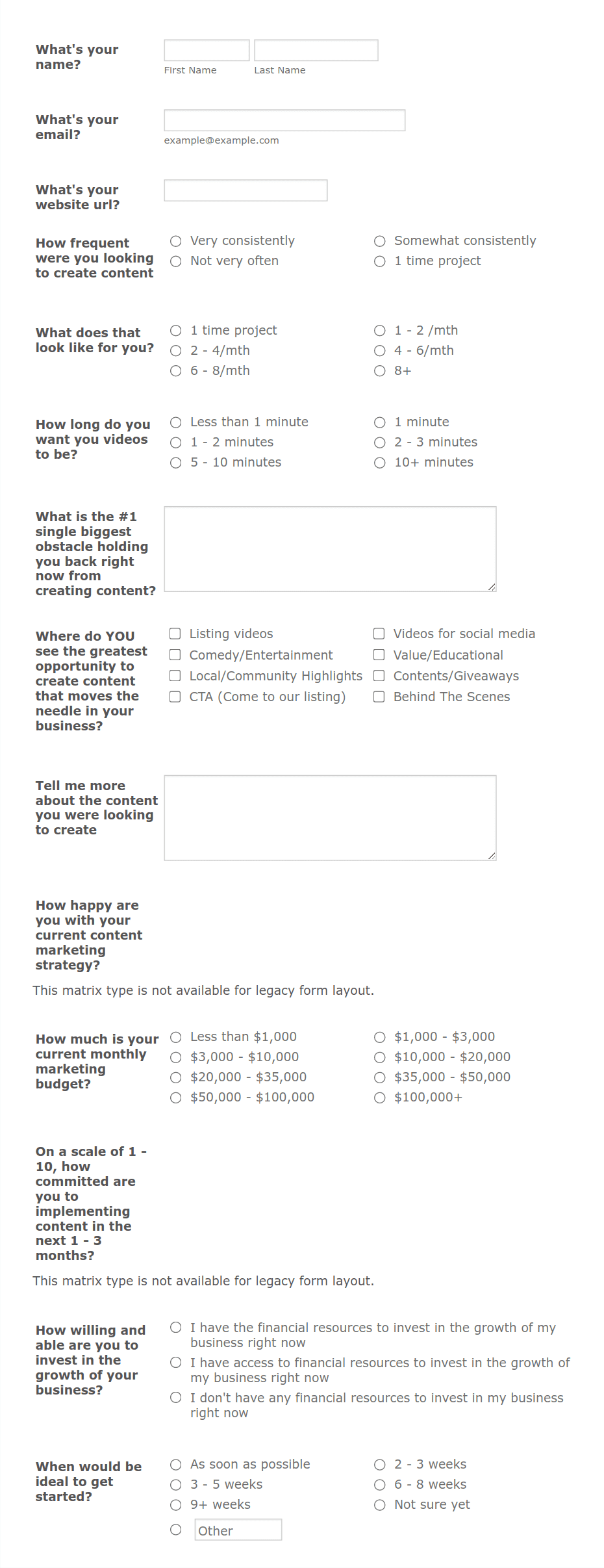 Real Estate Form Template | Jotform