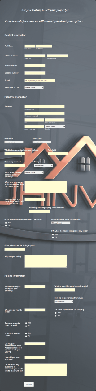 Real Estate Lead Intake Form Template