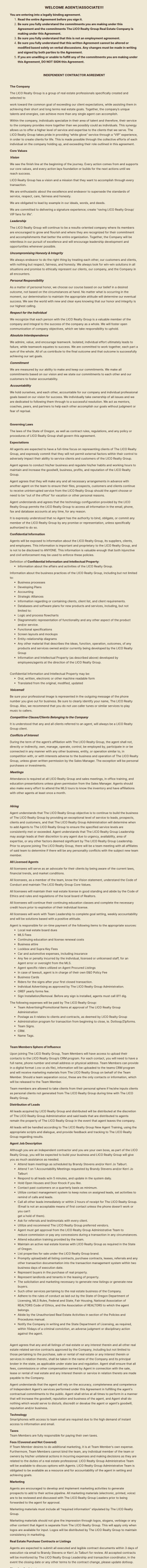 Real Estate Legally Binding Agreement Form Template