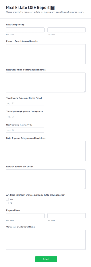 Real Estate O&E Report 📊 Form Template