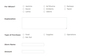 Receipts Form Template