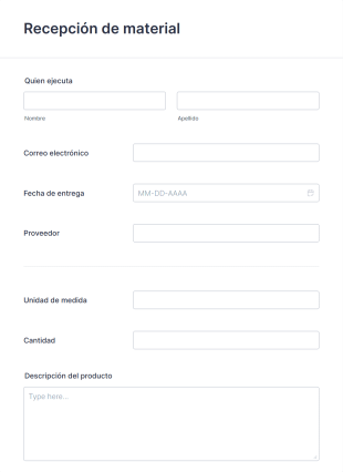 Recepción De Material