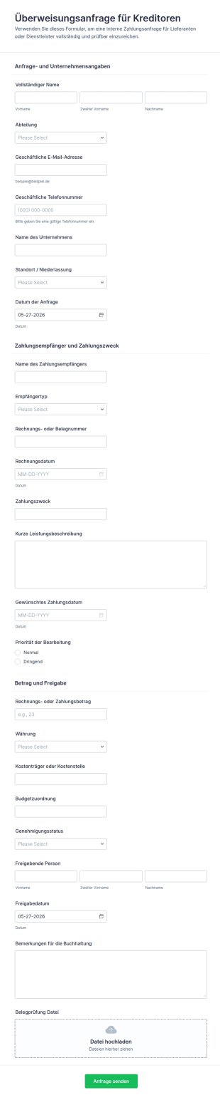 Rechnungsprüfung Antragsformular