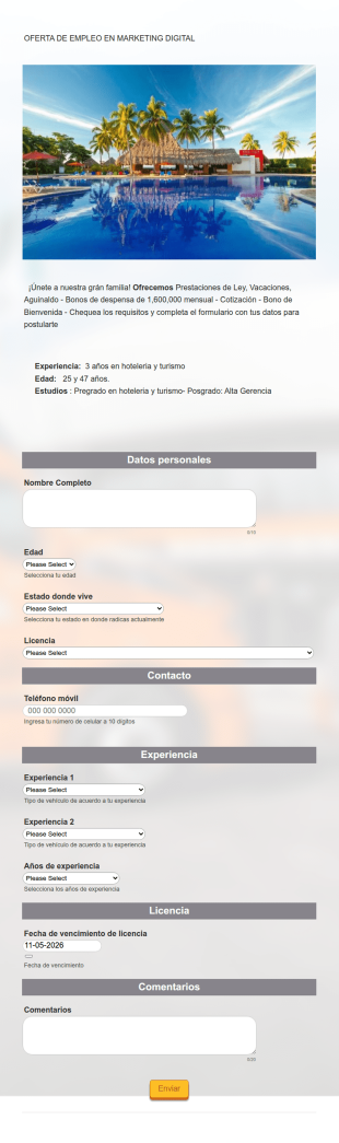 Reclutamiento Gerente Marketing