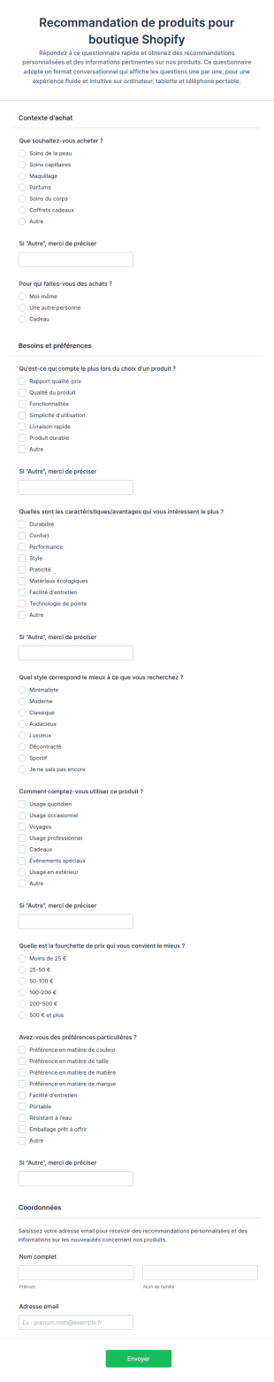 Recommandation De Produits Pour Boutique Shopify