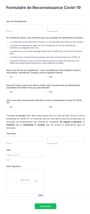 Reconnaissance Covid 19