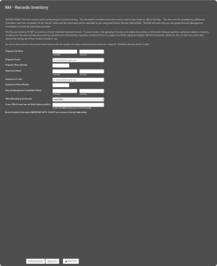 Records Inventory Form Template