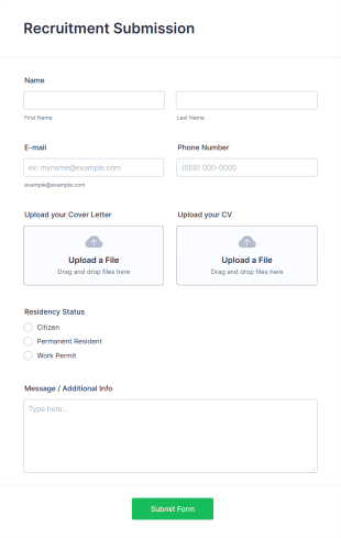Recruitment Submission Form Template