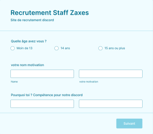Recrutement Discord Form Template